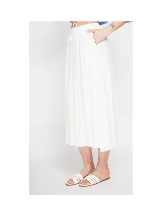 Jupe longue taille élastiquée poches latérale 1