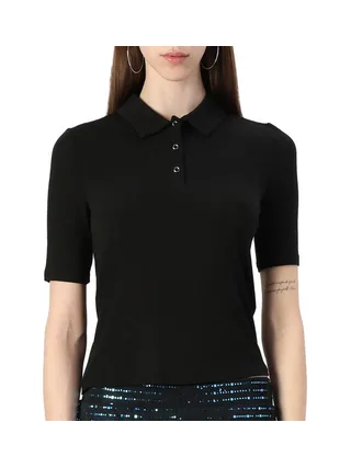 Polo Noir Femme JDY Sanni 2/4 1