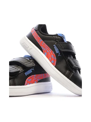 Baskets Noires/Rouges Garçon Puma Smash 3.0 7