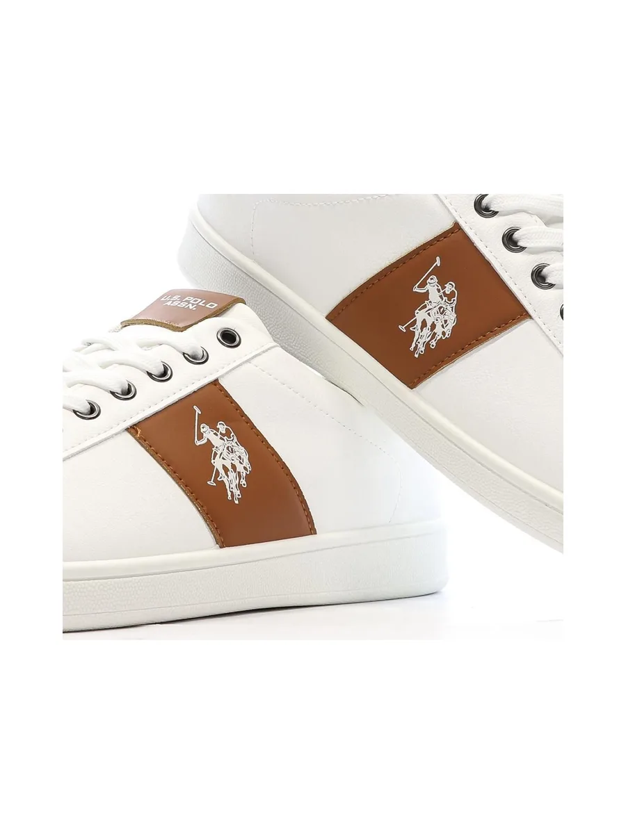 Baskets Blanches/Camel Homme US Polo ASSN High-top 8
