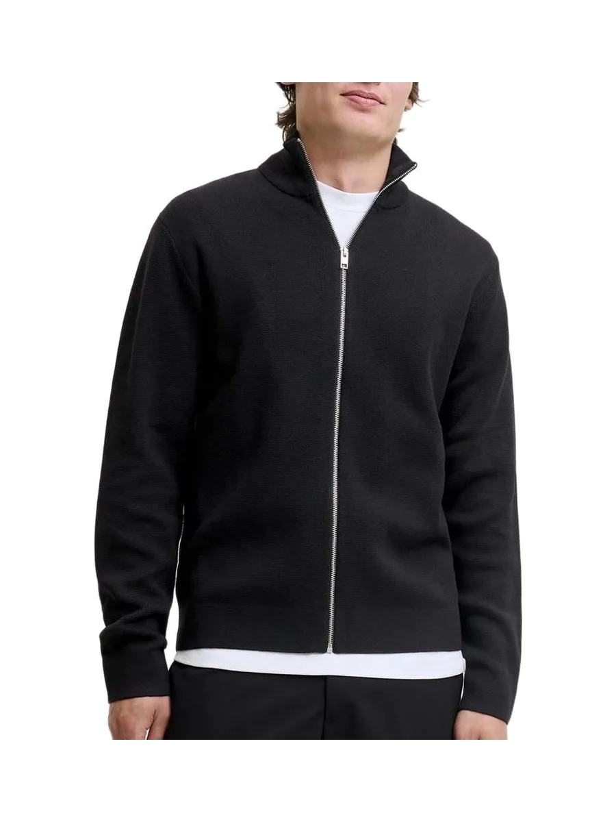 Pull Zippé Noir Homme Jack & Jones Milano 2