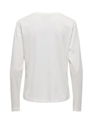 T-Shirt Manches Longues Blanc Femme JDY Rex 2