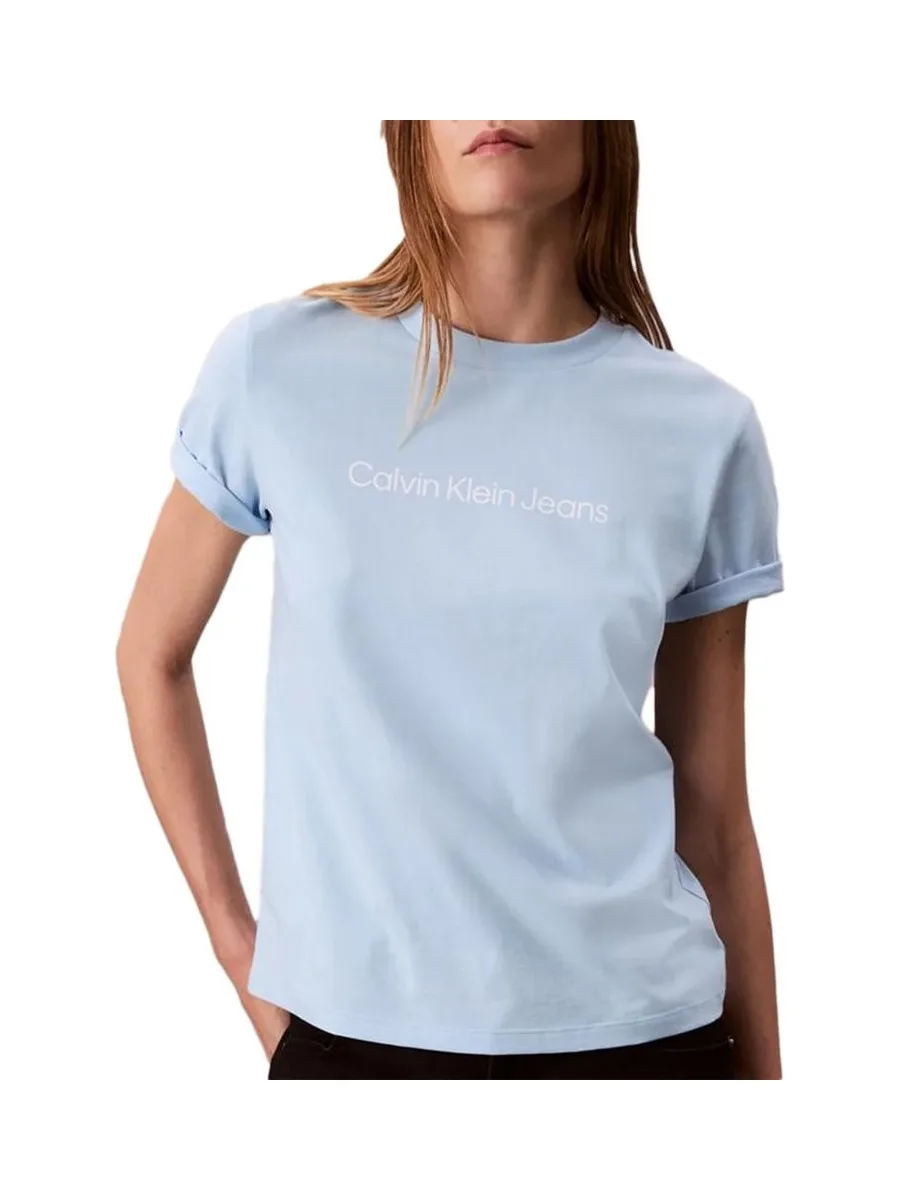T-Shirt Bleu Femme Calvin Klein Jeans LV047C912G 2