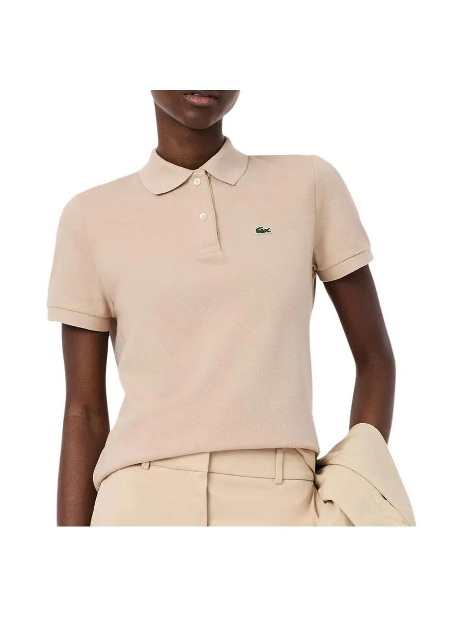 Polo Beige Femme Lacoste Regular Fit 1