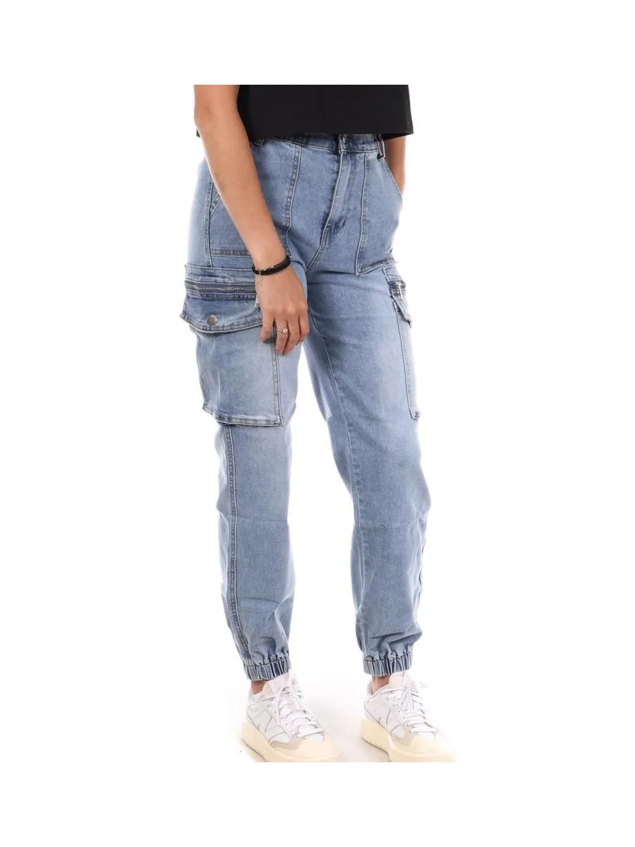 Pantalon Cargo Bleu Femme Monday Premium 3178 1