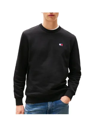Sweat Noir Homme Tommy Hilfiger Tjm Reg Badge 1