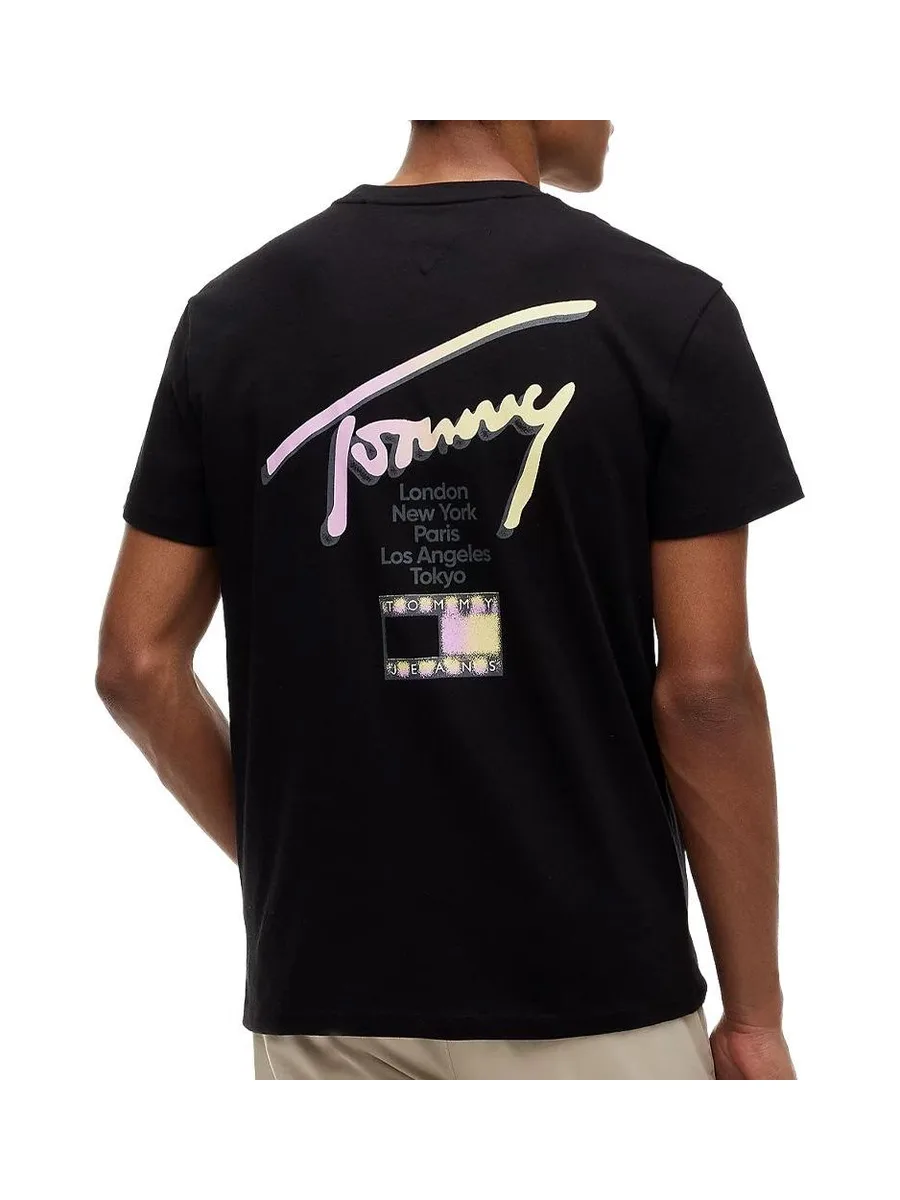 T-Shirt Noir Homme Tommy Hilfiger City Sign 3