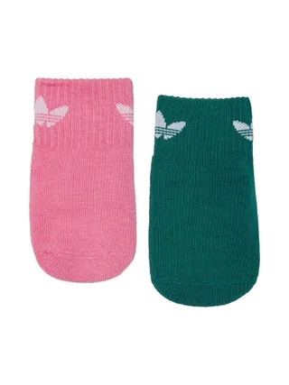 X2 Paires de Chaussettes Rose/Vert Adidas Ant Slip Sock 1