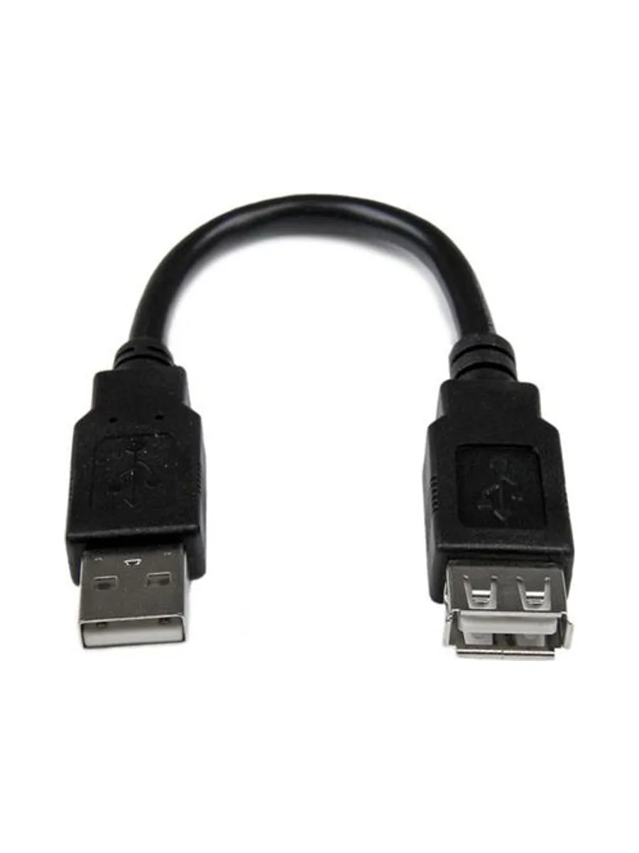 6in USB 2.0 Ext Adapter Cable A to A M/F 1
