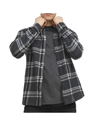 Chemise Noire/Grise à Motifs Homme Jack & Jones Brook Check 1