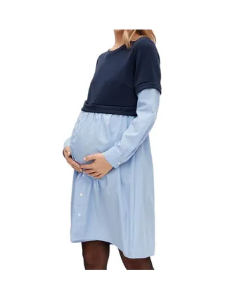 Robe de Grossesse Marine Femme Mamalicious Vera 1