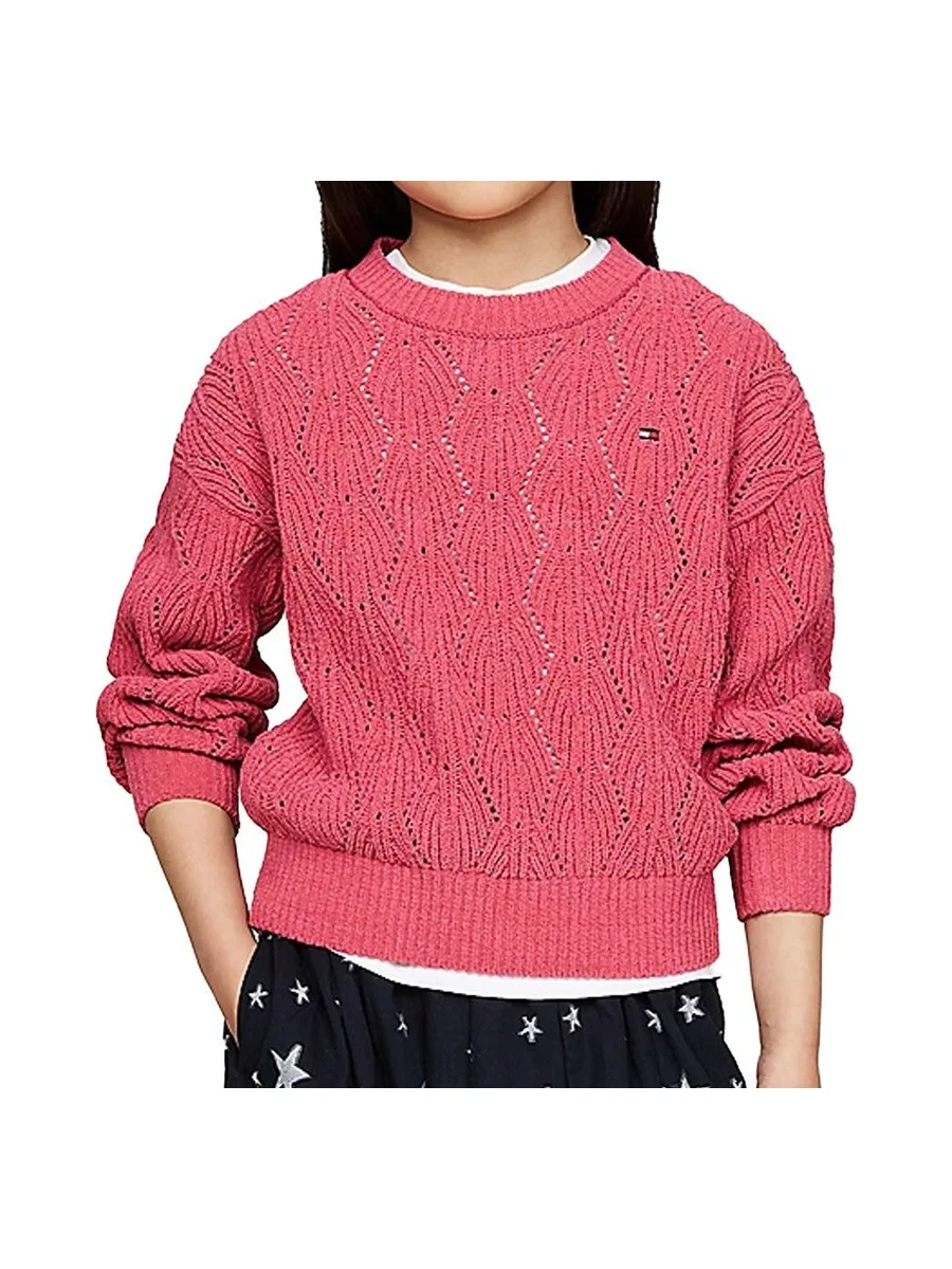 Pull Rose Fille Tommy Hilfiger Chenille 2