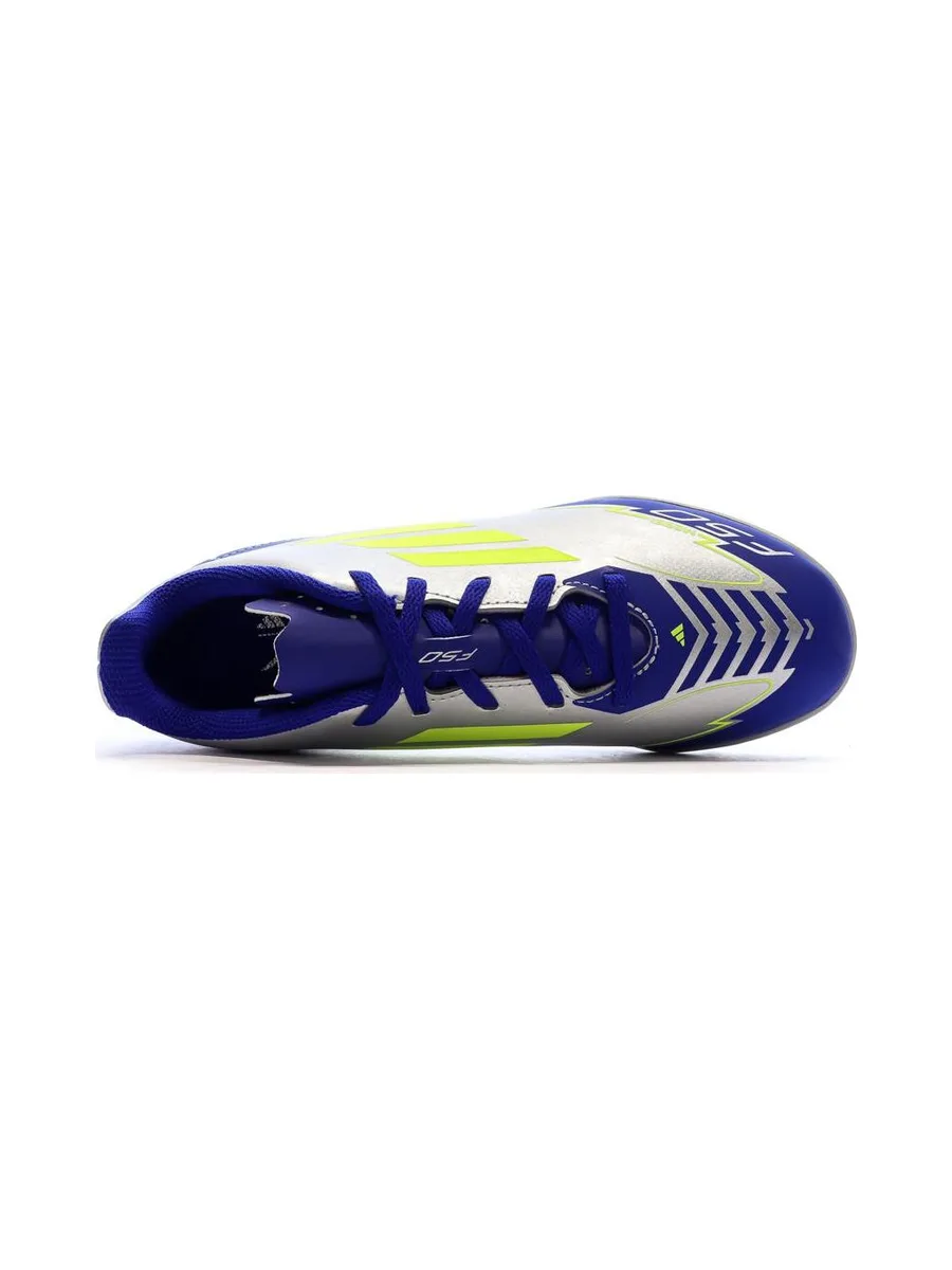 Chaussures de Foot Gris/Bleu Junior Adidas F50 Club TF J Messi 5