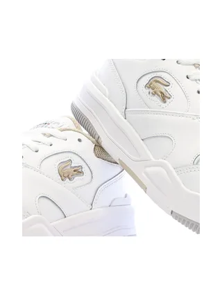 Baskets Blanc/Camel Femme Lacoste Lineshot 7