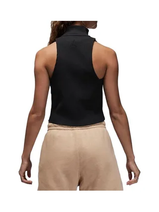 Débardeur Crop Noir Femme Nike Mock 2