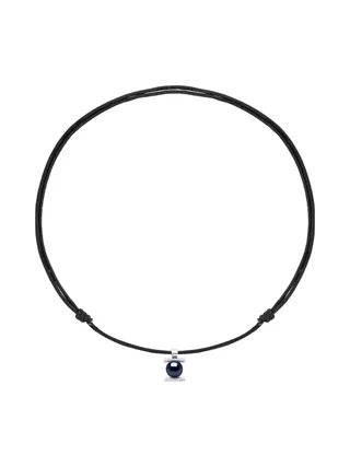 Collier Véritable Perle d'Eau Douce Ronde 9-10 mm — Argent 925 Millièmes Rhodié — 50 cm — Homme 2