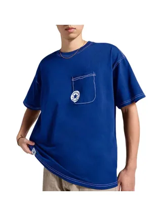 T-Shirt Bleu Homme Converse Sketch 1