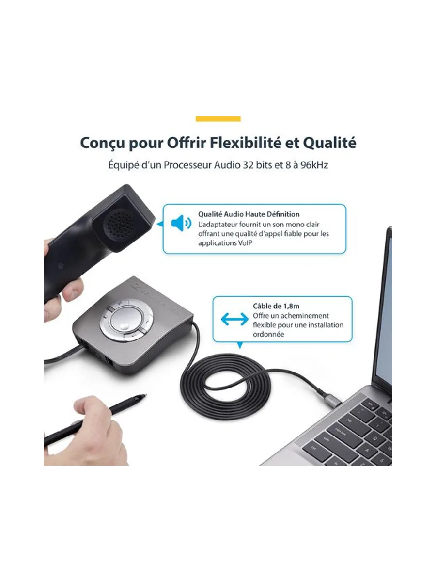 USB-C to RJ9 Adapter for Handset/Headset 10