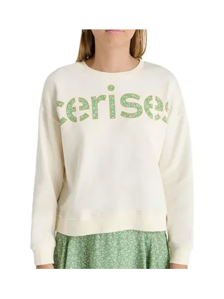 Sweat Beige/Vert Fille Le Temps Des Cerises Ratagi 1