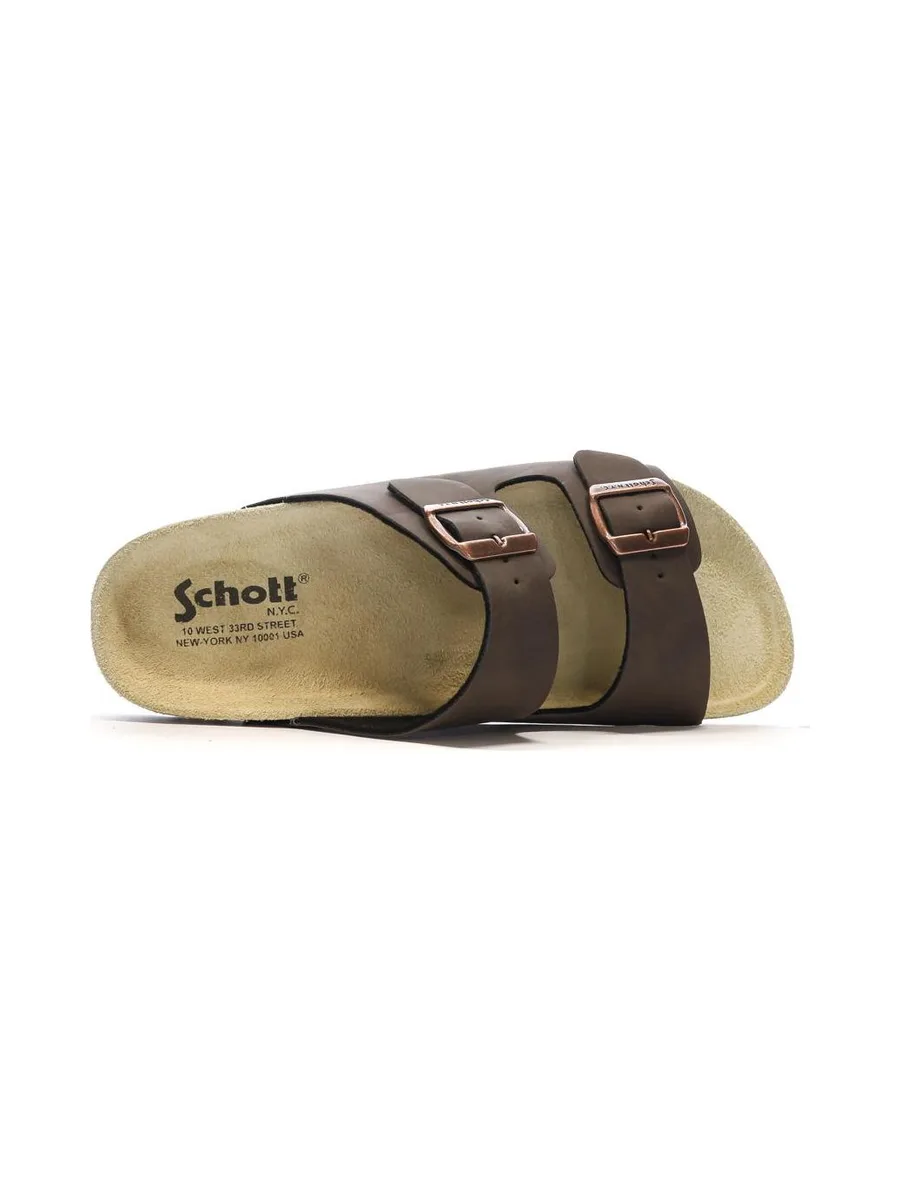 Sandales Marrons Lisses Homme Schott Arthur 3