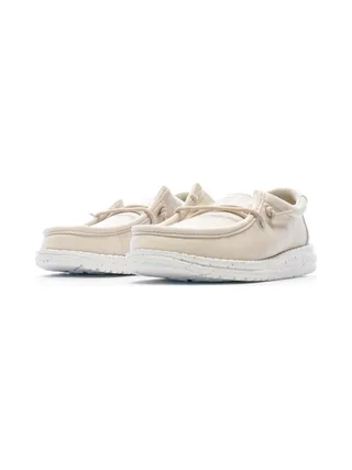 Chaussures Beige Fille Hey Dude Wally Youth Slub Canvas 6