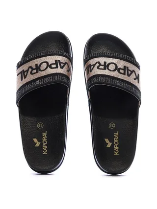 Claquettes Noir Femme Kaporal Tapioca 3