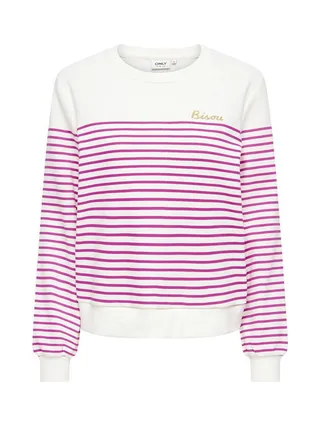Sweat Blanc/Fushia Femme Only Bine 1