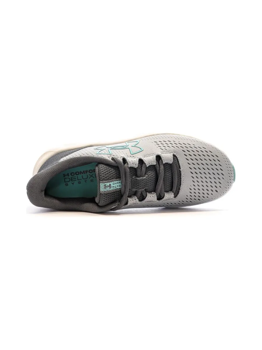 Chaussures de Running Grise/Turquoise Femme Under Armour Charged Pursuit 5