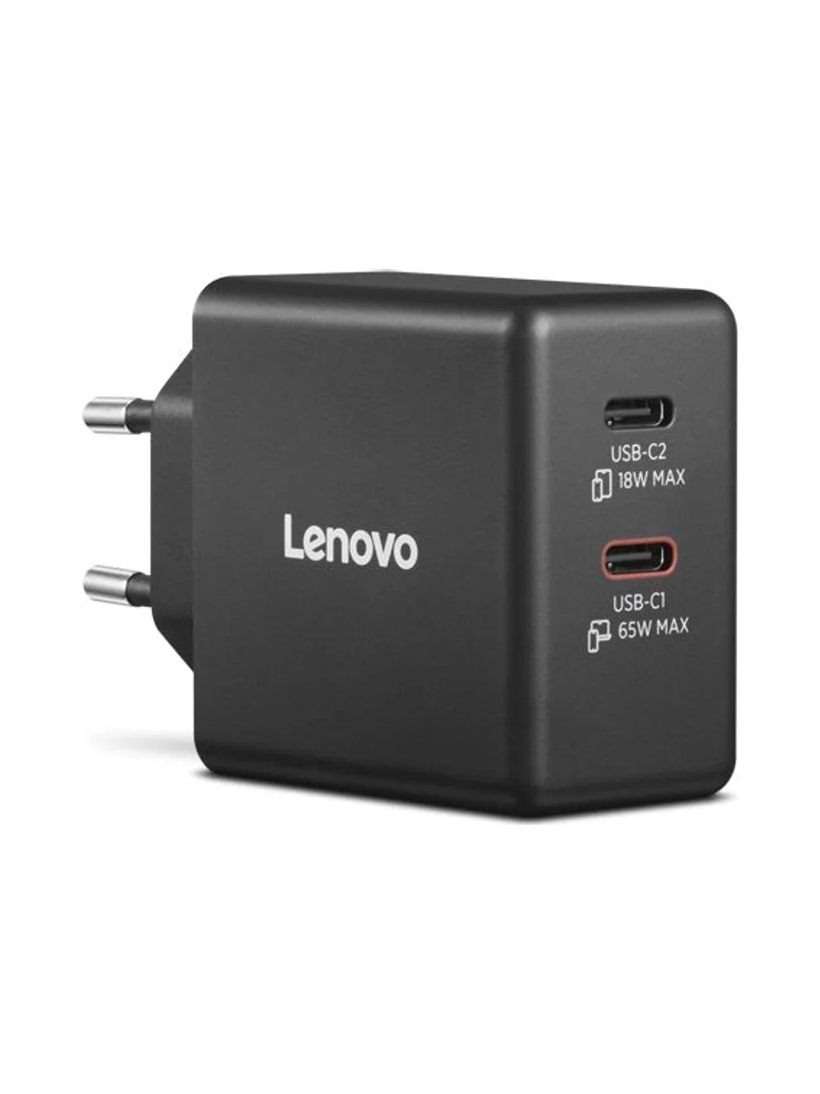 Lenovo Dual USB-C 65W GaN Charger Black 4