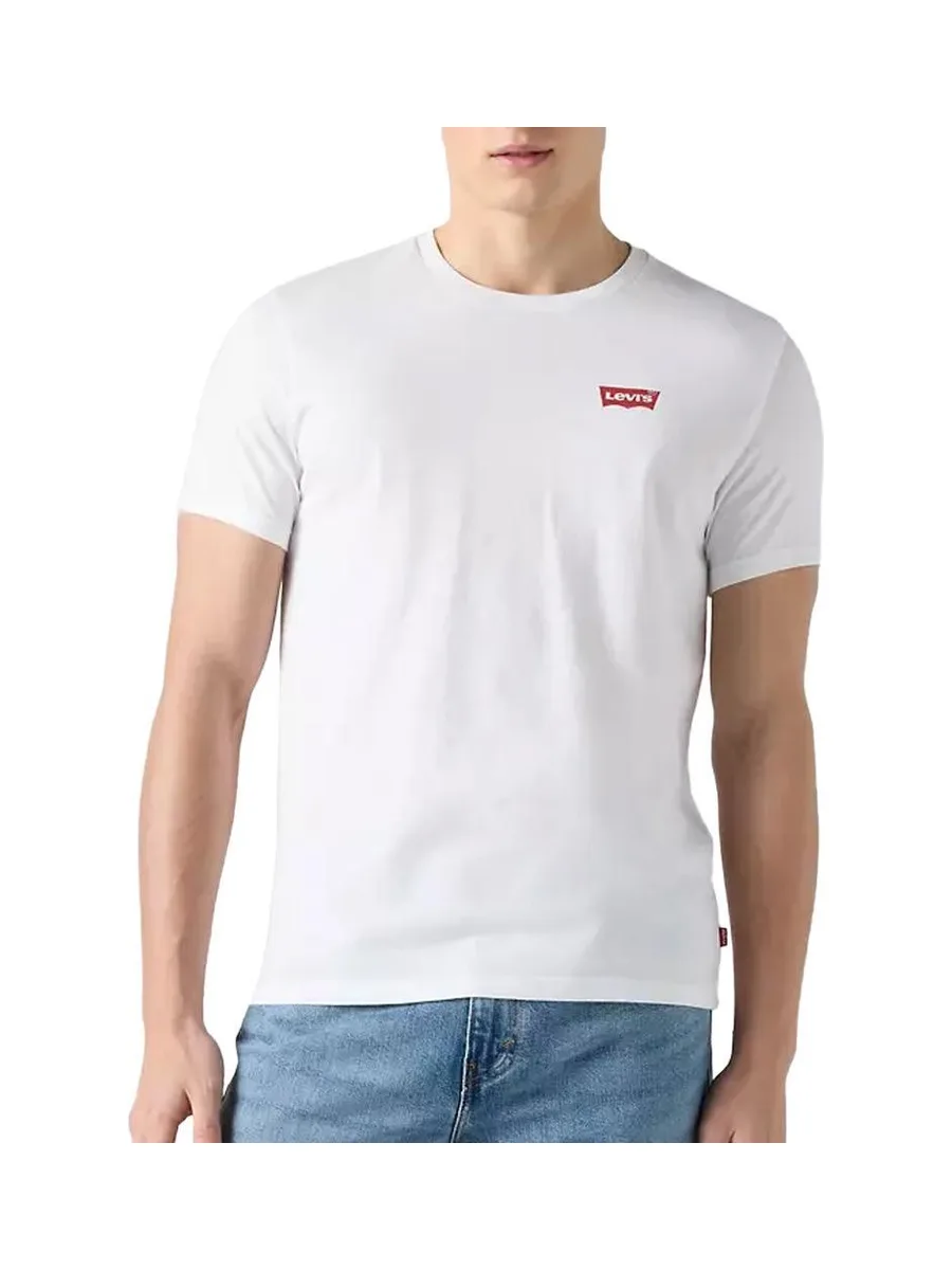 Lot de 2 T-shirts Blanc/Noir Homme Levi's Slim Fit 4
