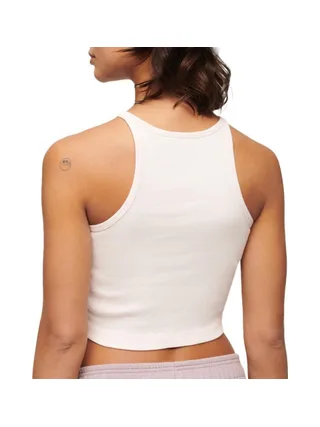 Top Blanc Femme Superdry Embroidered Racer 2