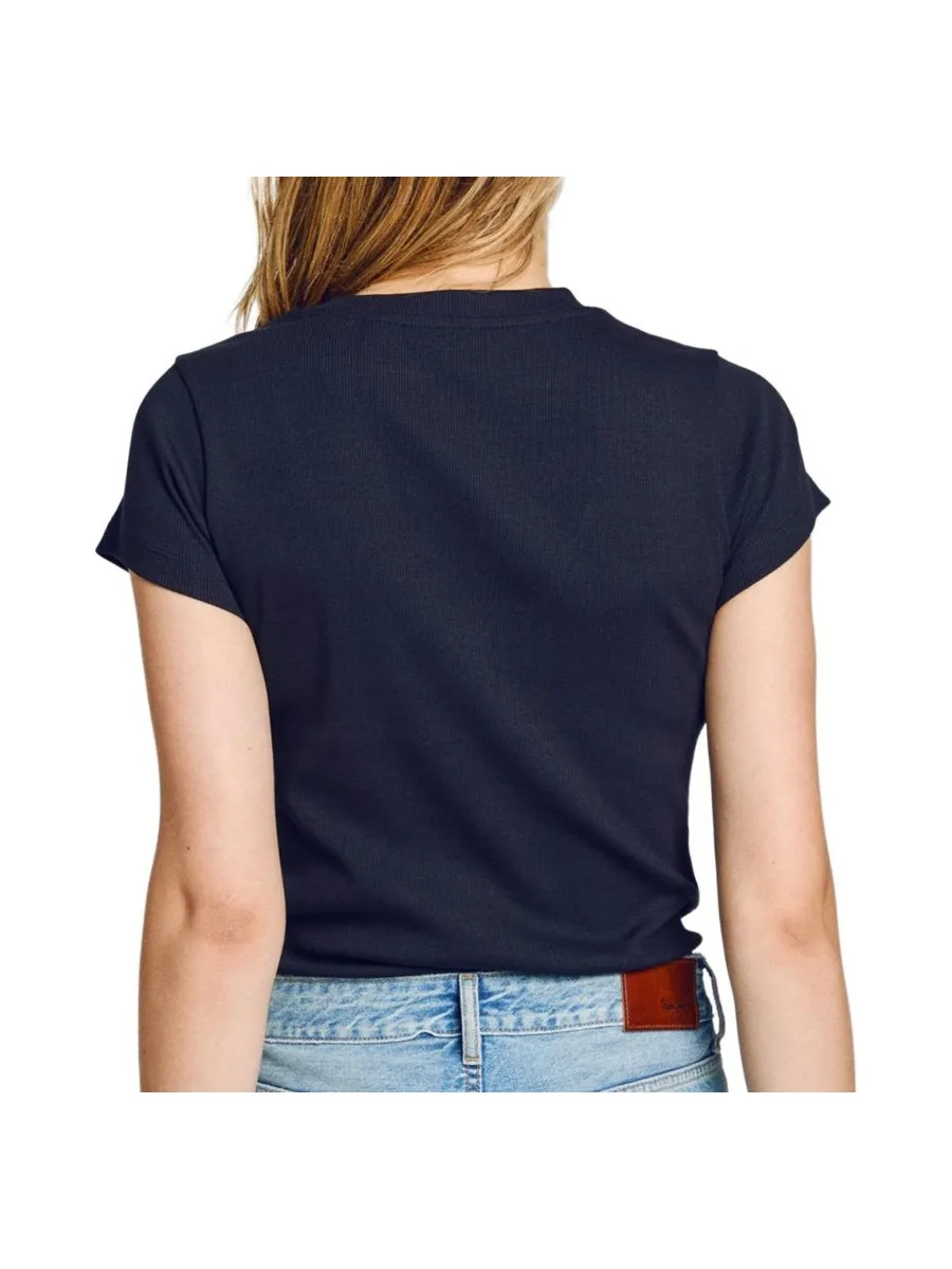 T-Shirt Marine Femme Pepe jeans PL506037 3