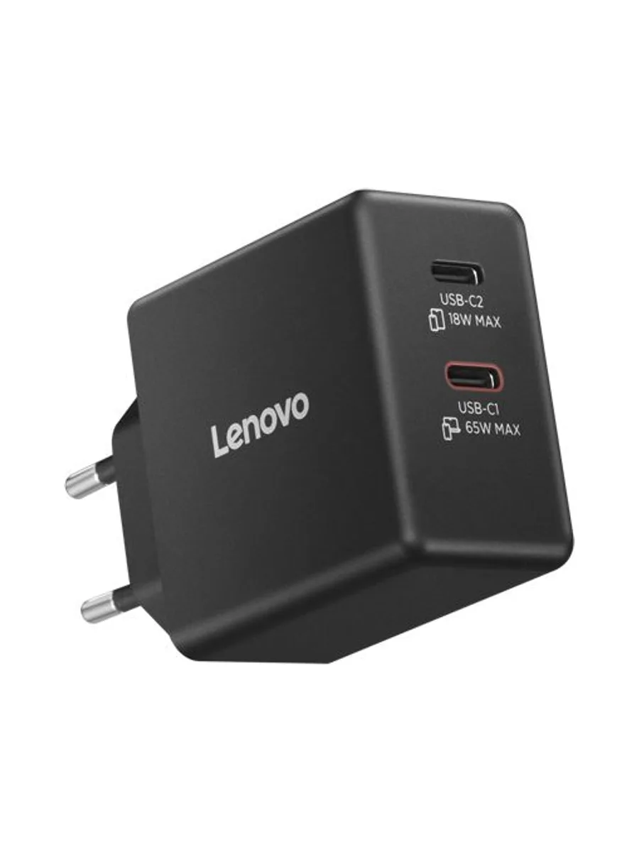 Lenovo Dual USB-C 65W GaN Charger Black 2