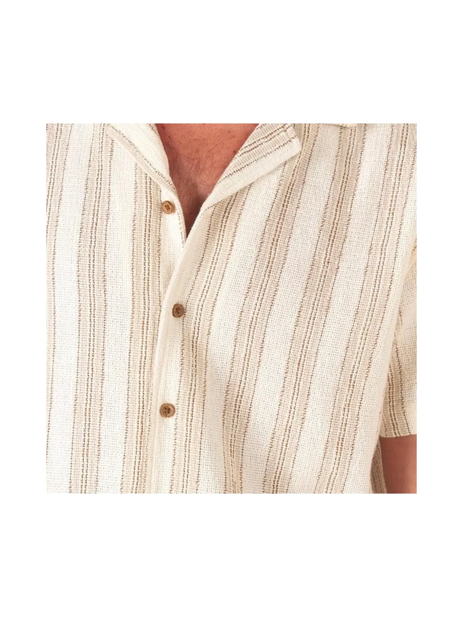 Chemise Blanc/Beige Homme RMS26 Texture 3