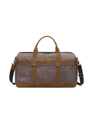 VLAD - Sac de voyage en cuir véritable et toile enduite - Bleu 17