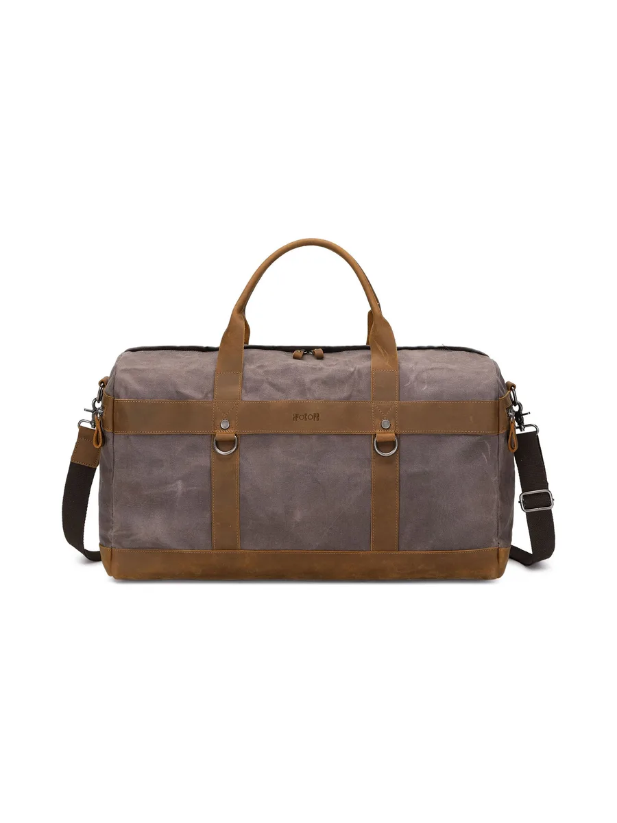 VLAD - Sac de voyage en cuir véritable et toile enduite - Bleu 50