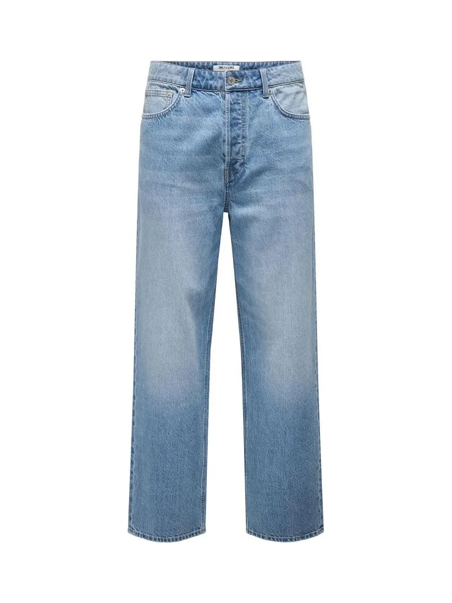 Jean Baggy Bleu Moyen Homme Only & Sons Fade 2