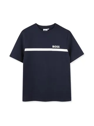 T-Shirt Marine Garçon Hugo Boss J527271 1