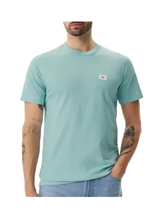 T-Shirt Turquoise Homme Calvin Klein Jeans Label 1