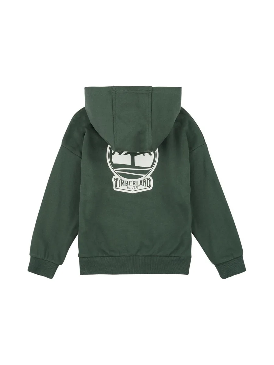 Sweat Zippé Vert Foncé Garçon Timberland T60451 3
