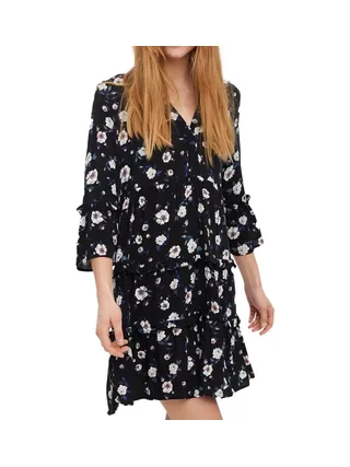 Robe Noir à fleurs Femme Vero Moda Easy 1