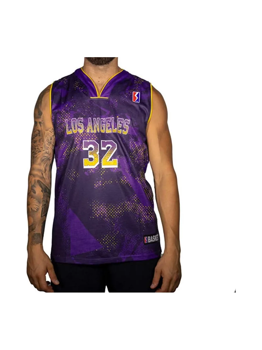 Los Angeles 32 Maillot de basketball Violet Homme Sport Zone 2