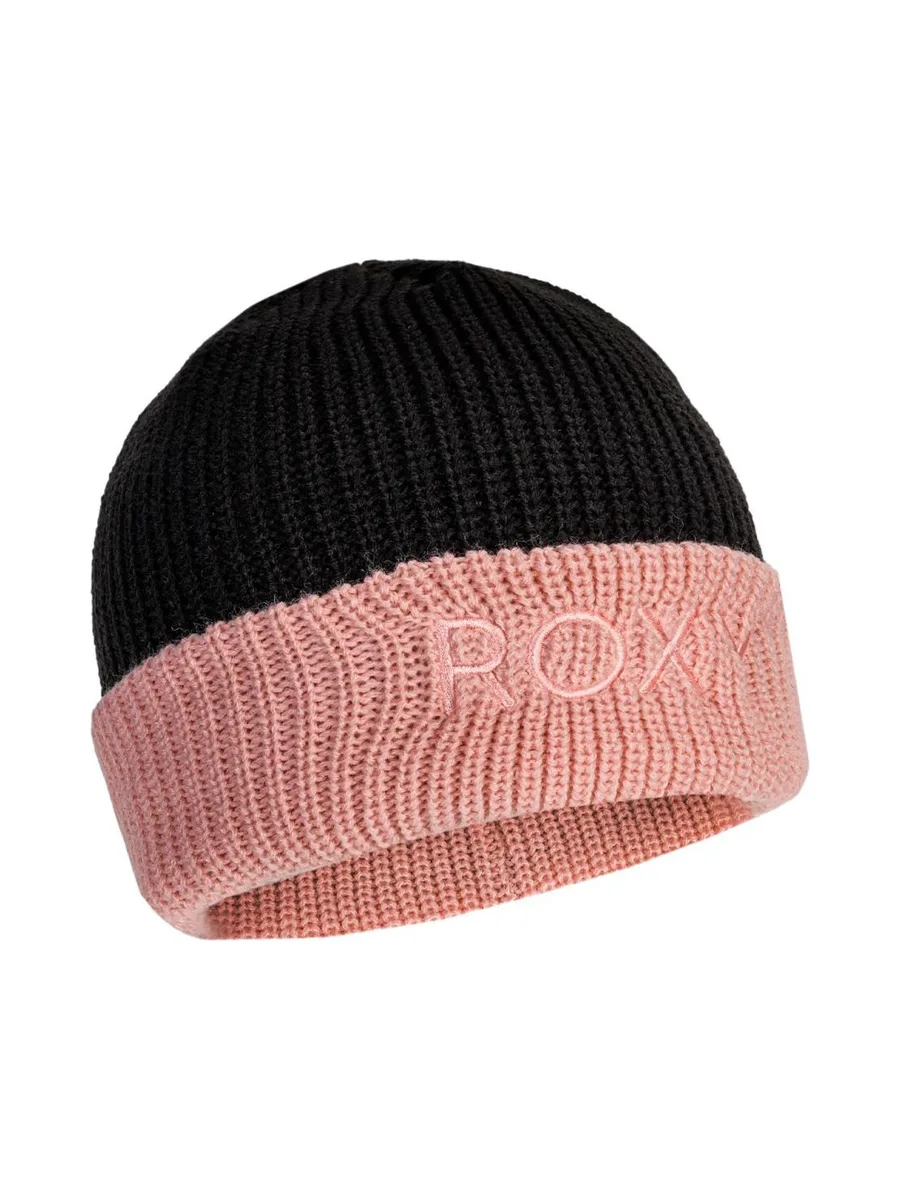 Bonnet Noir/Rose Femme Roxy Freja Beanie 3