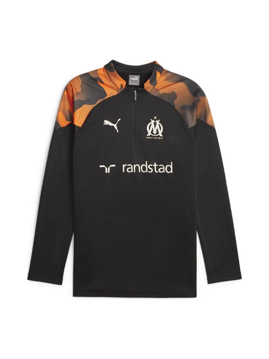 OM Sweat de Training Noir/Orange Homme Puma 23/24 2