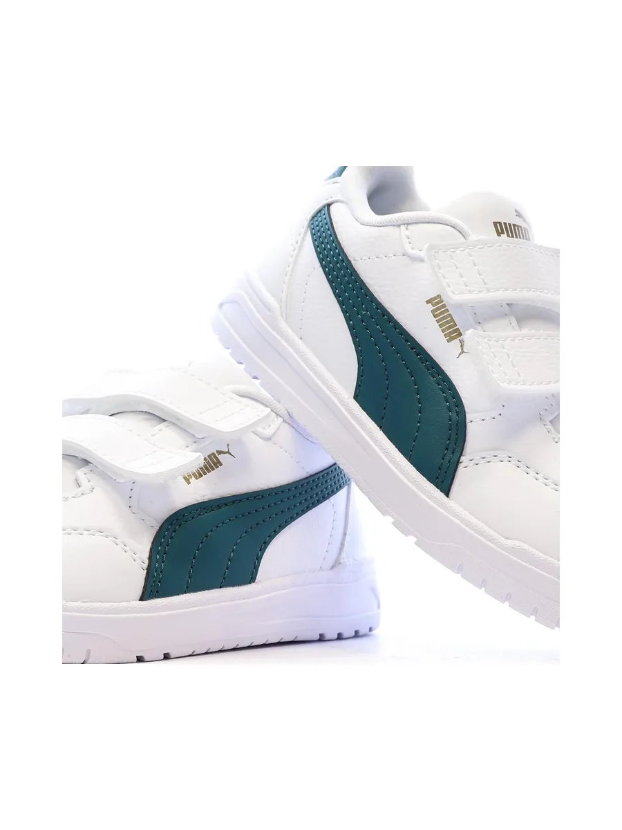 Baskets Blanches/Vertes Garçon Puma Shuffle Downtown 9