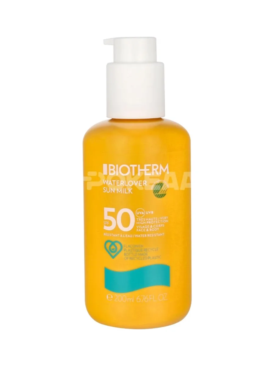 Biotherm Waterlover Sun Milk w/Pump SPF50 200ml - Face & Body 1