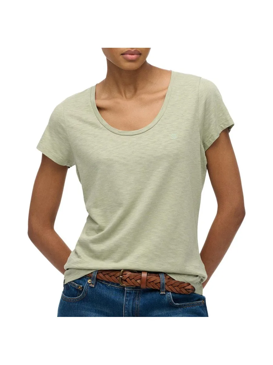 T-shirt Vert Femme Superdry Studios Scoop 2
