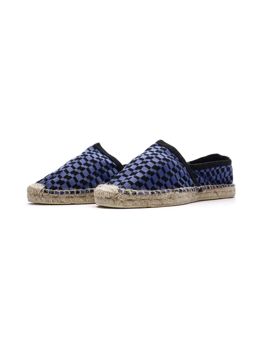 Espadrilles Damier Bleu/Noir Homme Ushuaia Dimitri 7
