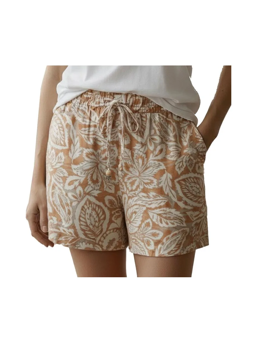 Short Orange/Ecru Femme Vero Moda Nethe 2