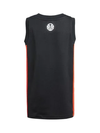 Maillot de basketball Noir/Orange Garçon Adidas Paris 2